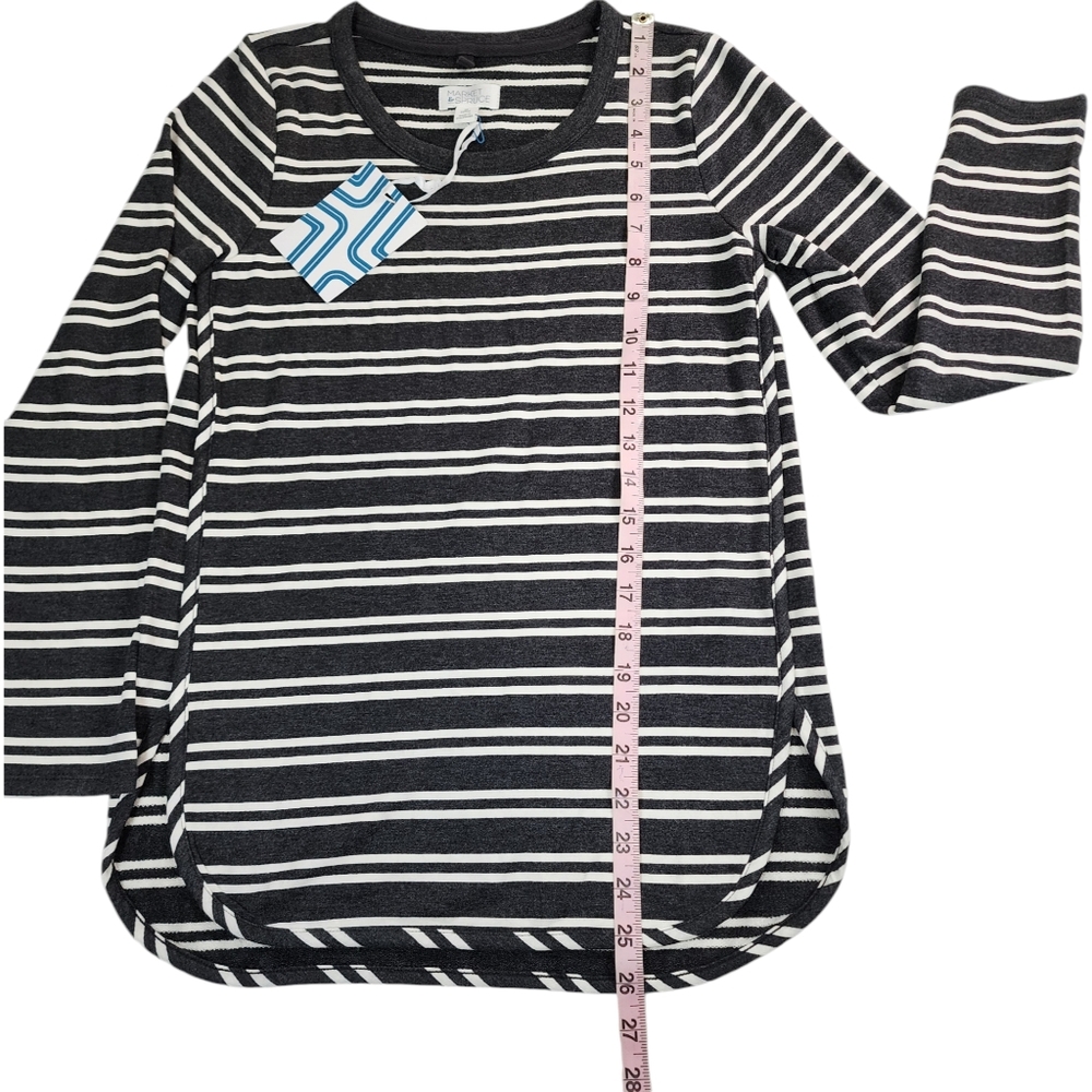 Market & Spruce Heather Grey Jersey Soft Long Sleeve Tee Crewneck Size XSP - Picture 9 of 15
